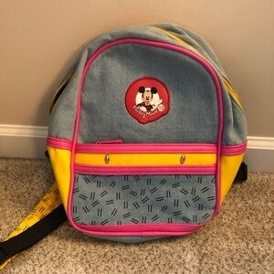 Disney Mickey Mouse Kids Backpack - Blue, Yellow, Pink